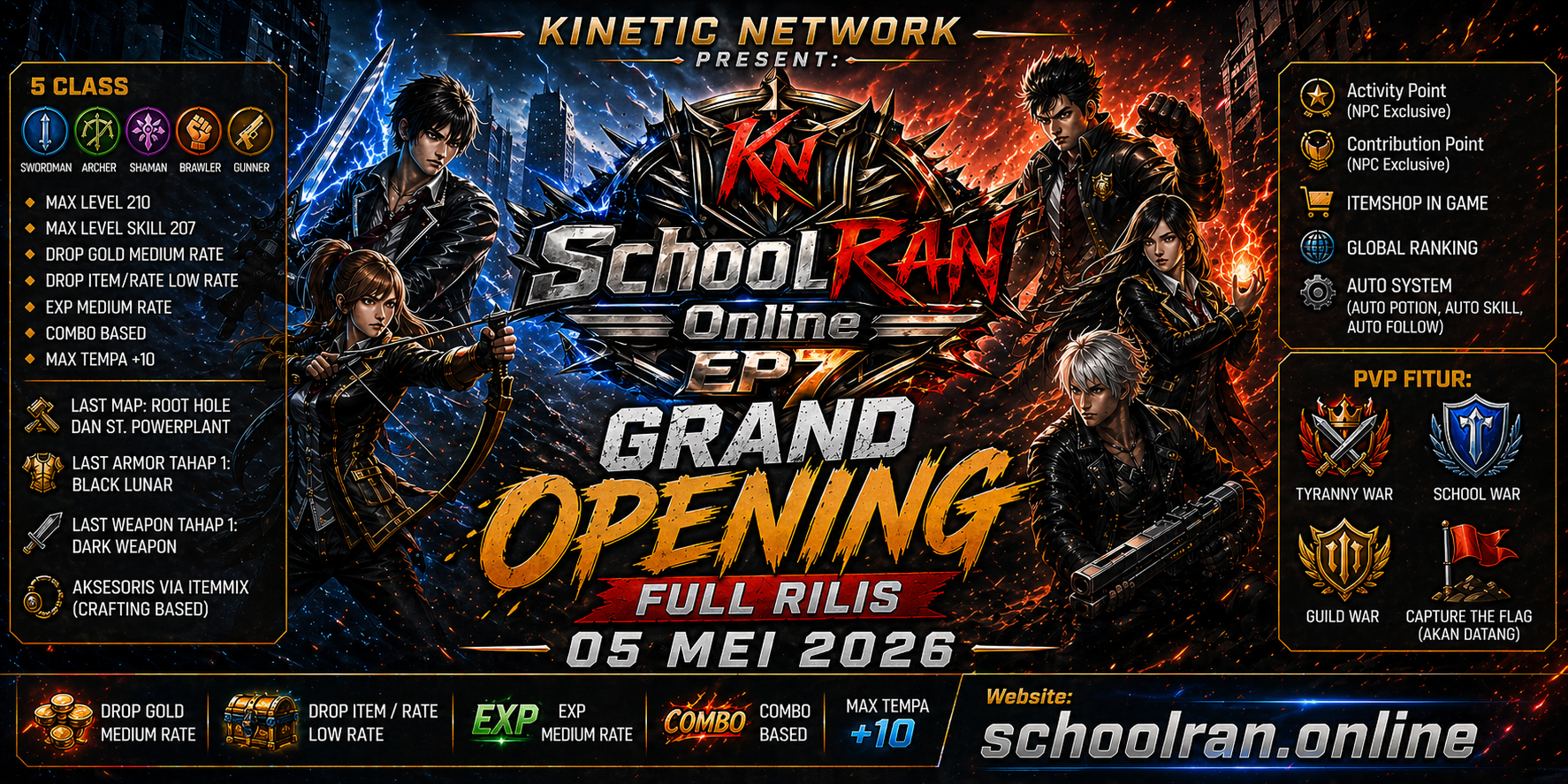 Topup game cepat murah - School RAN Online EP7